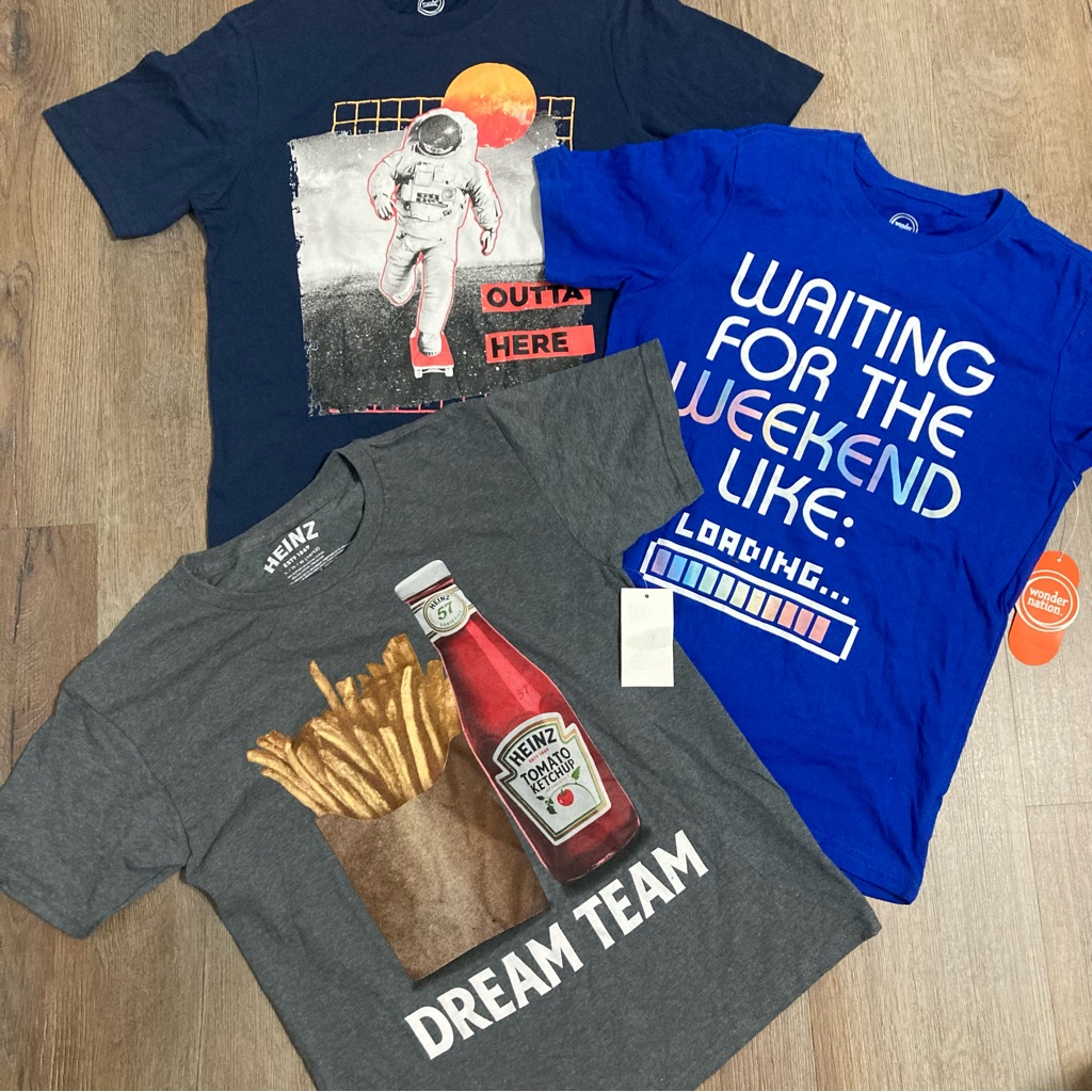 Sz 10/12 Boys Nwt Shirts - Gaming, Fast Food, Space